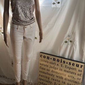 Express skinny cropped with print